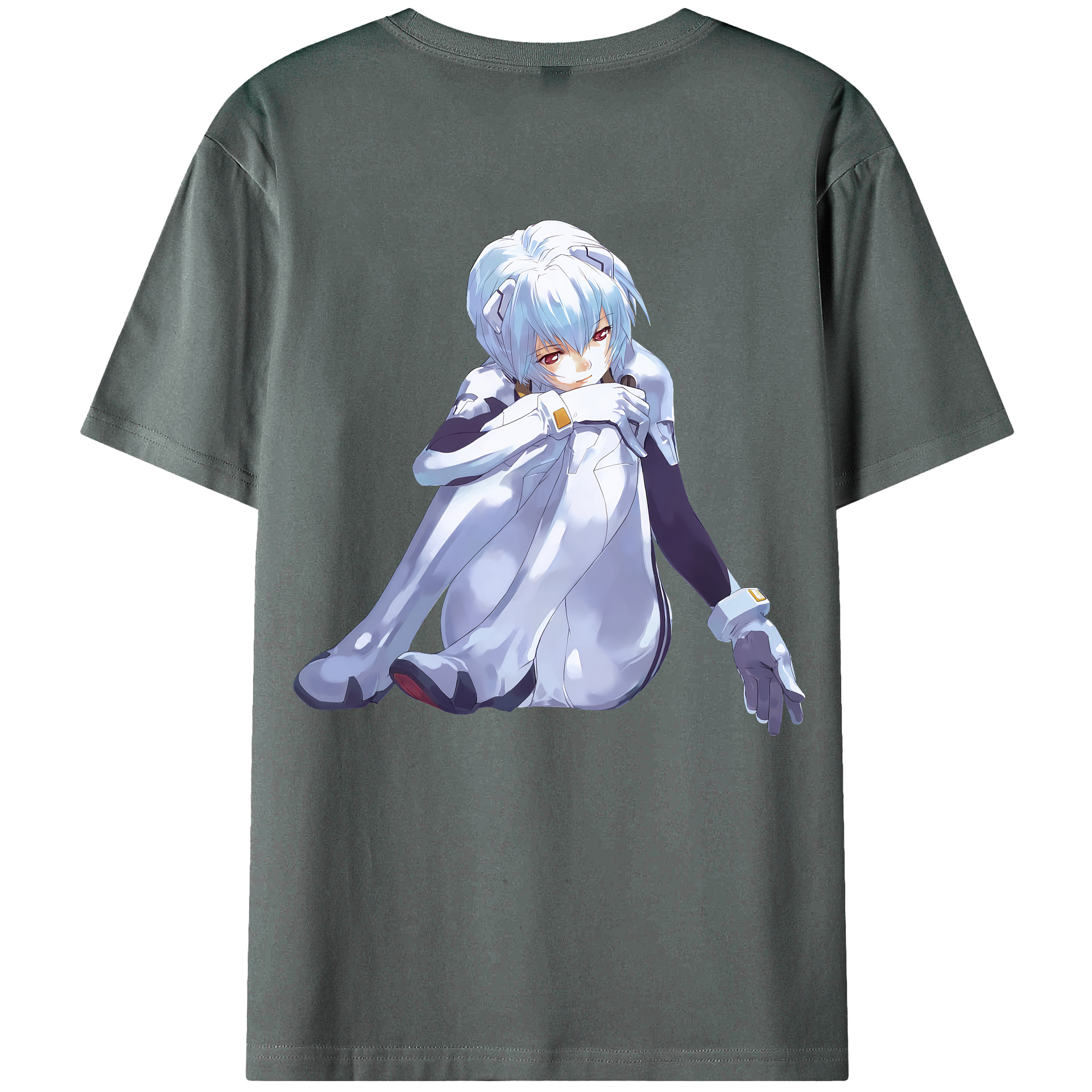 （画像用） EVA 新世紀エヴァンゲリオン 綿100％ メンズ半袖Tシャツ（バックプリント） 通気性